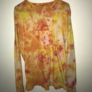 Tiedye warning flames long sleeve